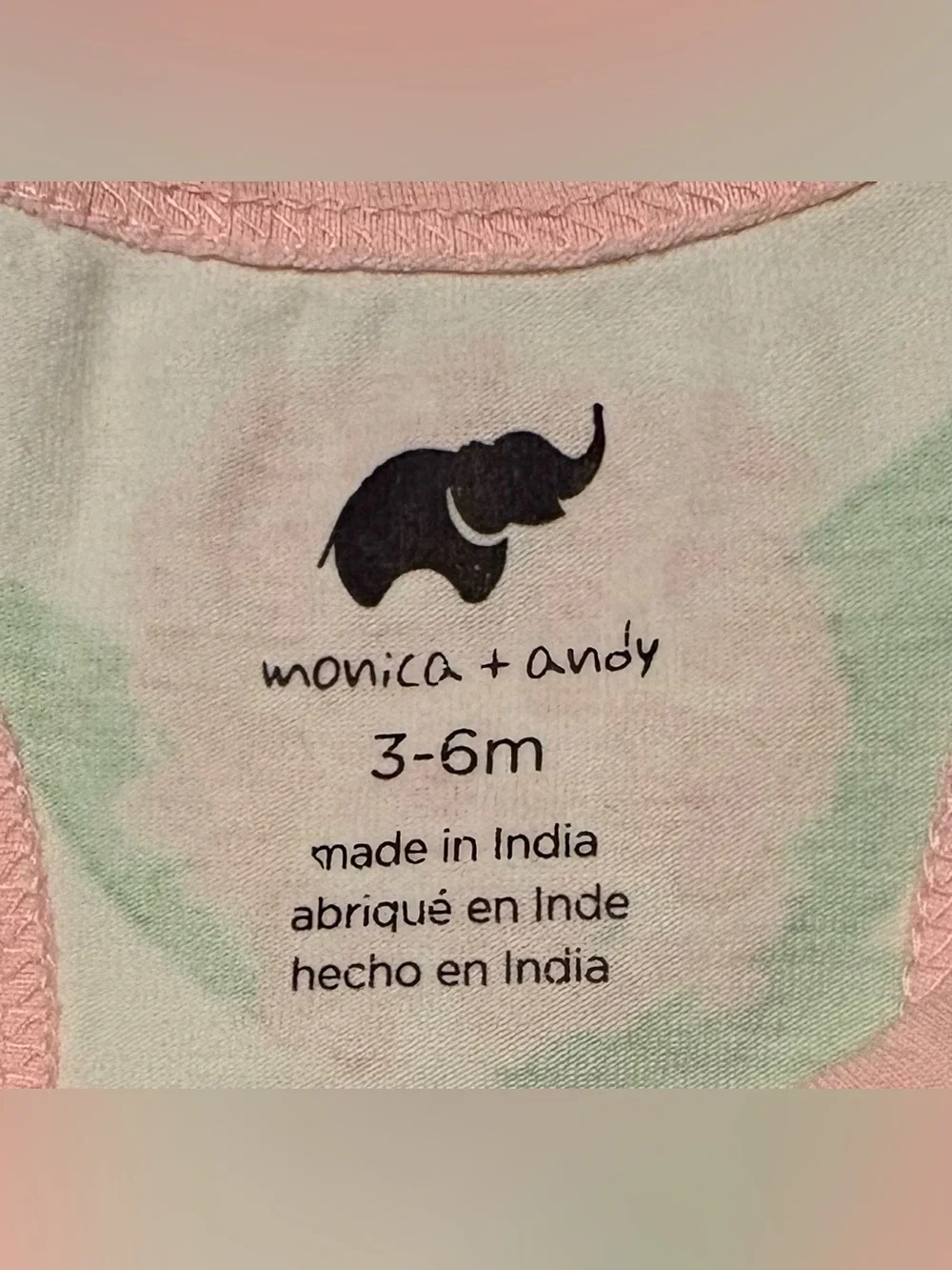 Monica + Andy 3-6 Months Girls One Piece Racerback Romper Cotton & Spandex
